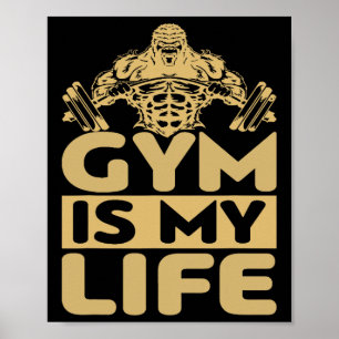 Gym treibt mich Bodybuilding Motivation Intensive Poster