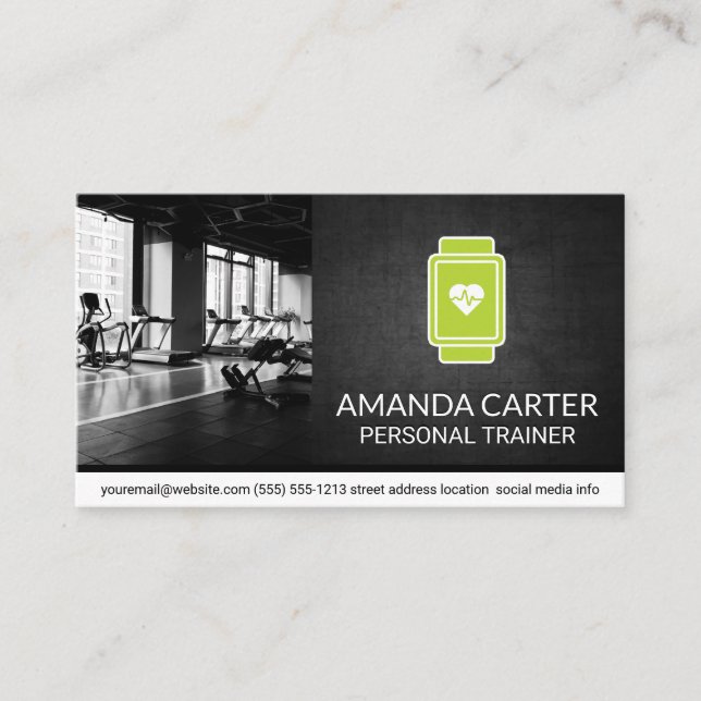 Gym | Überwachung des Herzens Visitenkarte (Vorderseite)