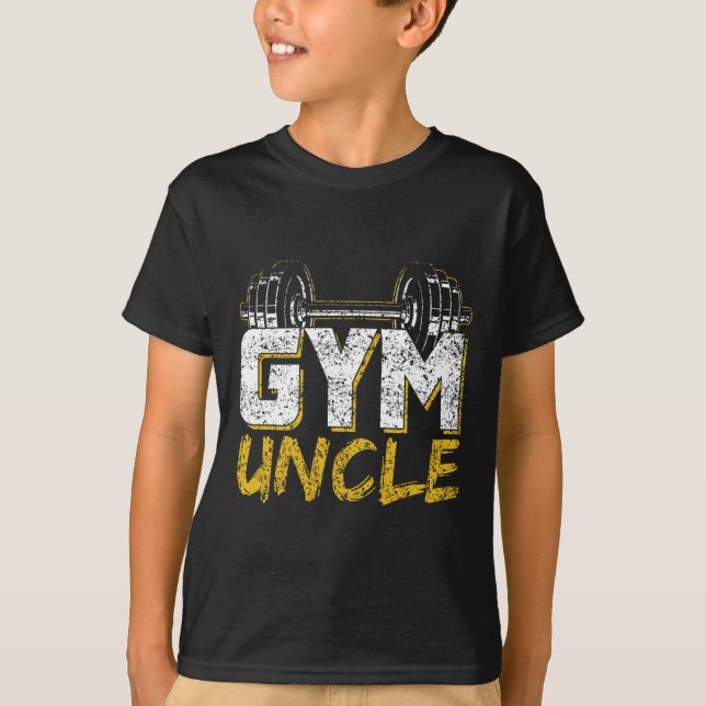 Gym Uncle Black Workout T-Shirt (Vorderseite)