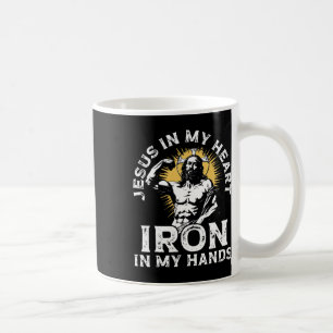 Gym und Jesus christlicher Bodybuilder religiöser Kaffeetasse