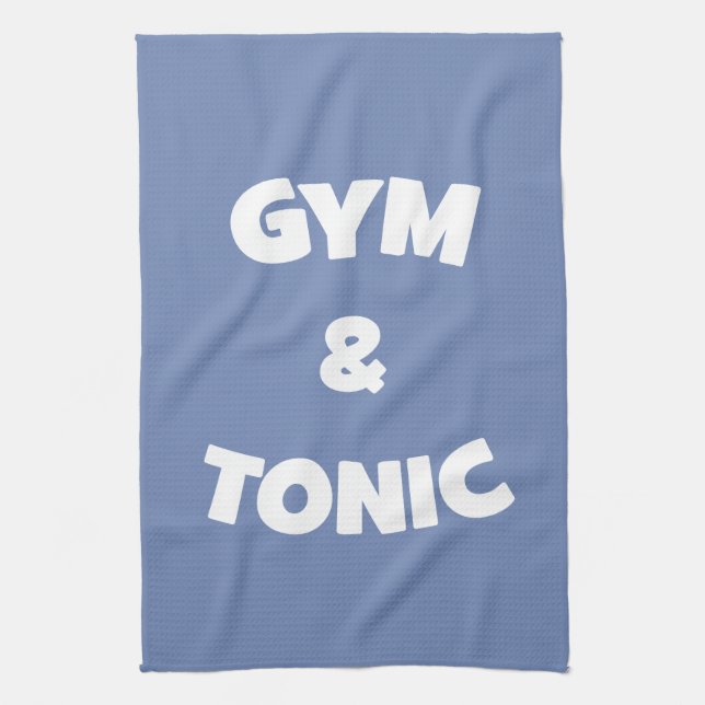 Gym und Tonic - Funny Novelout Workout Geschirrtuch (Vertikal)