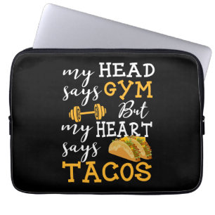 Gym vs Tacos - Funny Novelty Workout Laptopschutzhülle