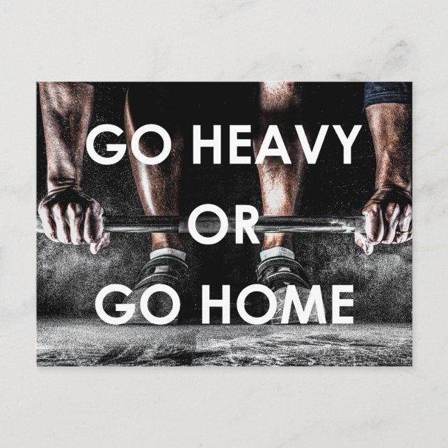 Gym Weights Training Fitness Motivierend Postkarte (Vorderseite)