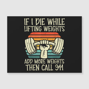 Gym, wenn ich Die Hebe Gewicht Funny Workout Fitne Magnetkarte