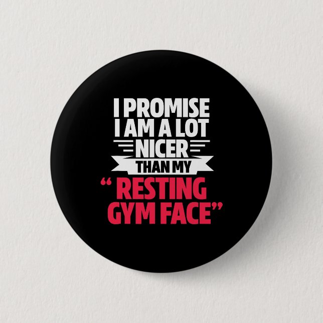 Gym Workout Bodybuilding Funny my Restrukturierung Button (Vorderseite)
