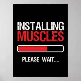 Gym Workout Fitness Body Builder Installation Musc Poster