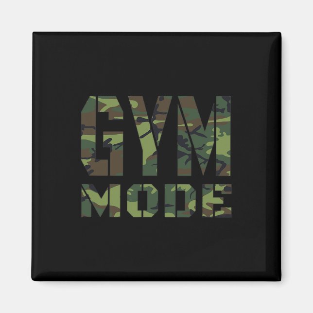 Gym Workout Fitness Bodybuilding Camouflage Weighl Magnet (Vorne)
