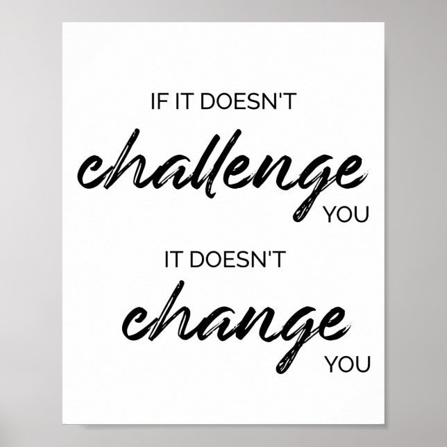 Gym, Workout, Fitness, Exercise Motivational Quote Poster (Vorne)