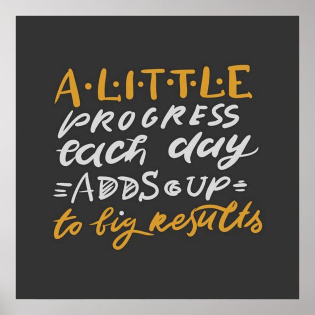 Gym Workout Motivation Quote Poster (Vorne)