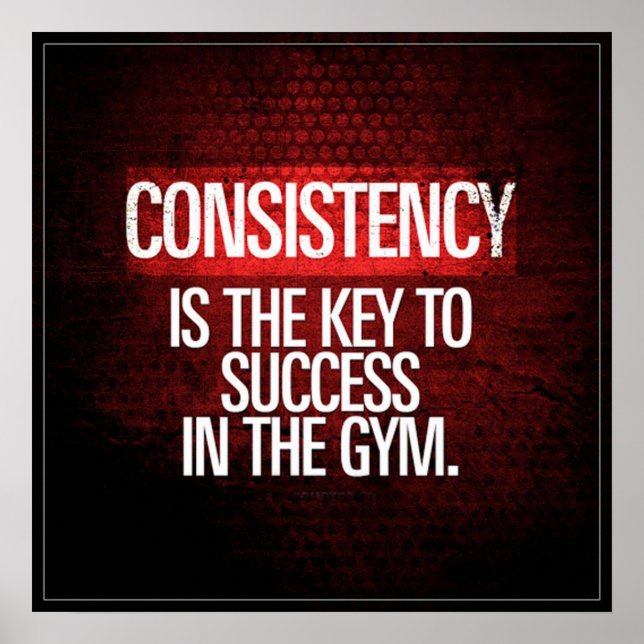 Gym Workout Motivierend Poster (Vorne)