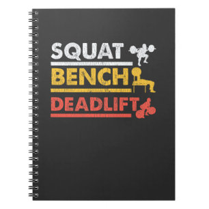 Gym Workout PowerHebeplatz-Bänke Deadlift Notizblock