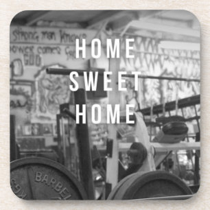 Gym - Zuhause Sweet Zuhause - Barbell - Workout Untersetzer
