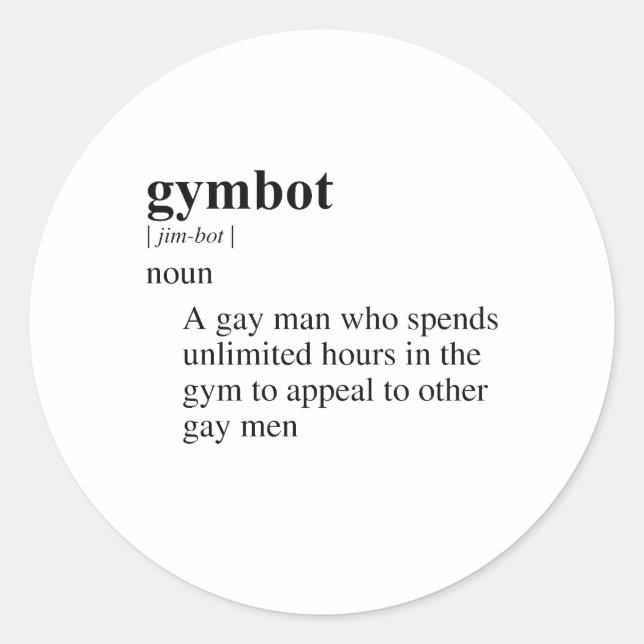 GYMBOT RUNDER AUFKLEBER (Vorderseite)