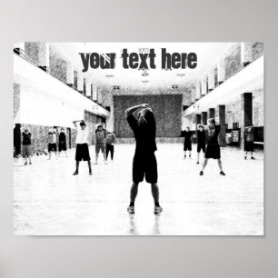 Gymnasium für motivierend, anpassbaren Text Poster