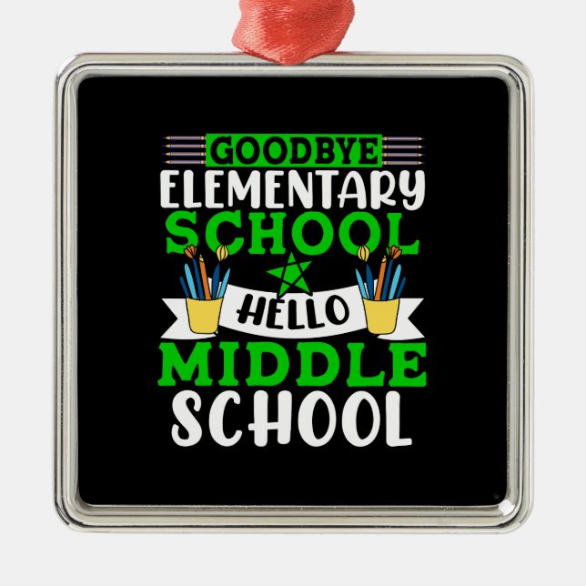 Gymnasium "Goodbye" Ornament Aus Metall (Vorne)