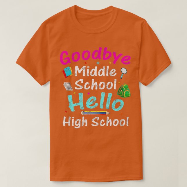 Gymnasium Gusto Mittelschule Hallo High S T-Shirt (Design vorne)