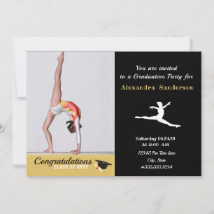 Gymnast Athlete Foto Abschluss Klasse 2022 Einladung
