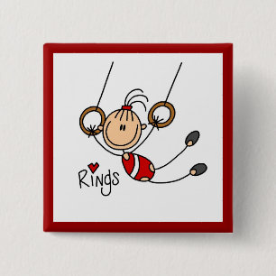 Gymnast auf Ringen Button
