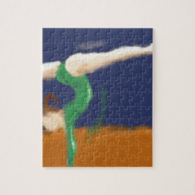 Gymnast auf Schwebebalken-Kunst (Vertikal)