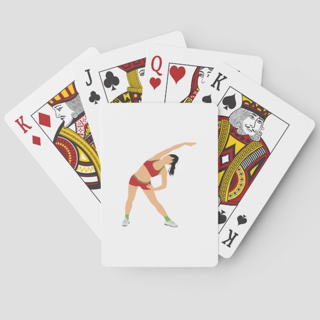 Gymnast-Aufwärmen Spielkarten (Rückseite)