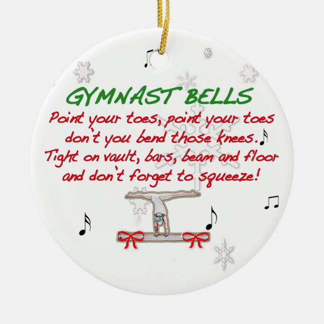 Gymnast-Bell-Verzierung Keramikornament (Vorne)