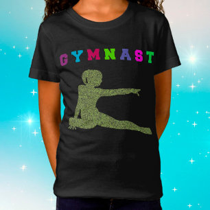Gymnast Colorful Letters T - Shirt