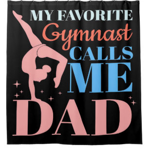 Gymnast Dad Gymnastics Best Father's day gift Duschvorhang