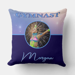 Gymnast Deep Royal Custom Foto und Name Kissen