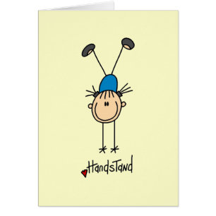 Gymnast, der Handstands tut