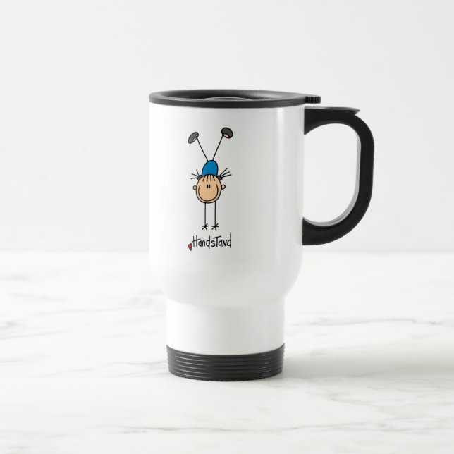 Gymnast, der Handstands tut Reisebecher (Rechts)