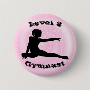 Gymnast der Stufe 8 - Gymnastikschaltfläche für Mä Button