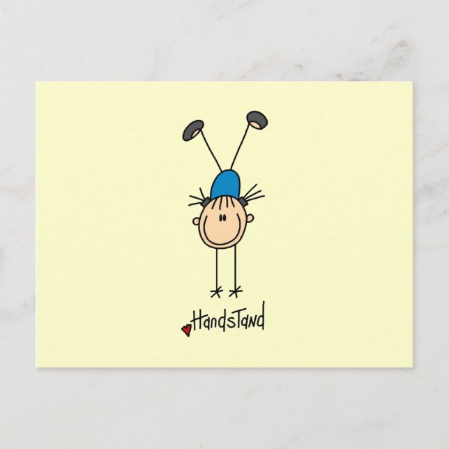 Gymnast Doing Handstände Postkarte (Vorderseite)