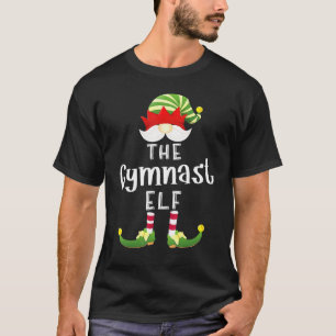 Gymnast Elf Group Christmas Pajama Party T-Shirt
