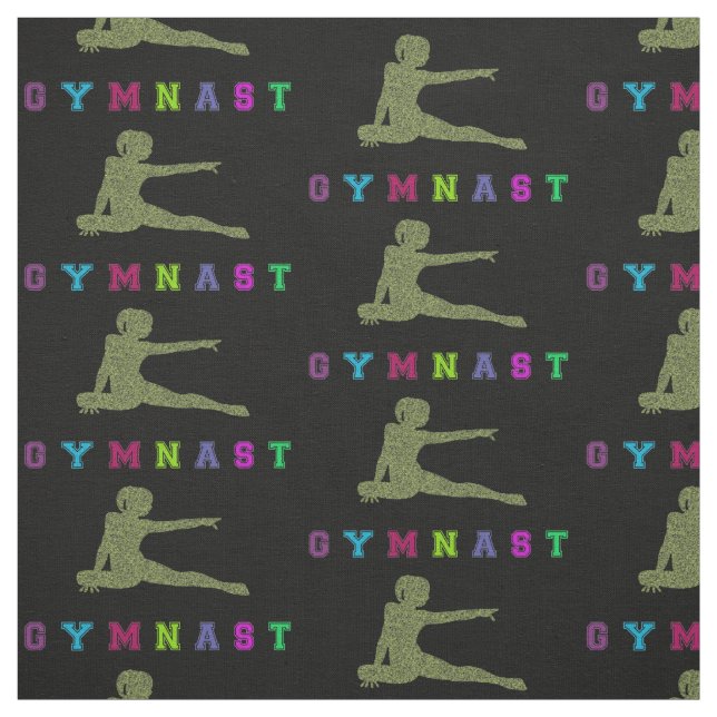 Gymnast Farbige Buchstaben Stoff (Muster)