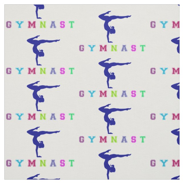 Gymnast Farbige Buchstaben Stoff (Muster)
