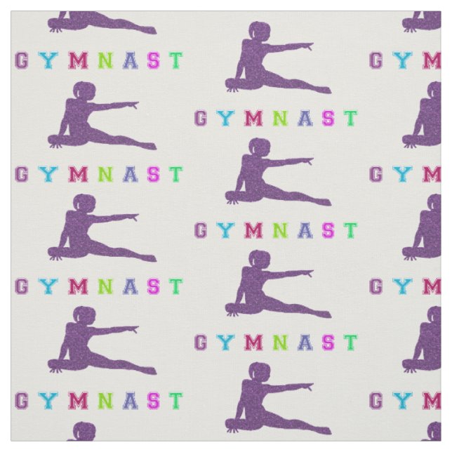 Gymnast Farbige Buchstaben Stoff (Muster)