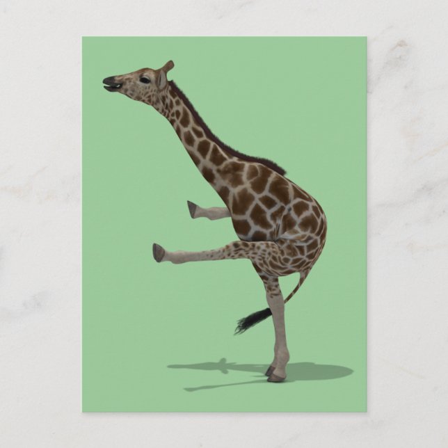 Gymnast Giraffe Postkarte (Vorderseite)