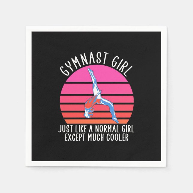 Gymnast Girl Serviette (Vorderseite)