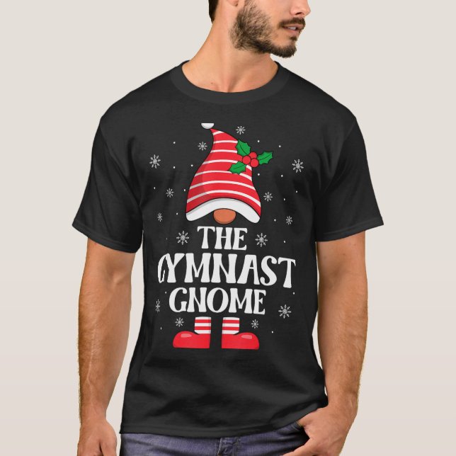 Gymnast Gnome Christmas Family Matching Group Funn T-Shirt (Vorderseite)