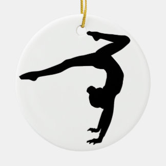 Gymnast-Hirschhandstand-Geschenke Keramikornament