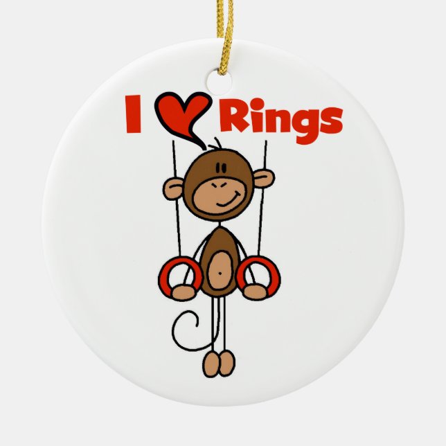 Gymnast Lieben Rings Keramikornament (Vorne)