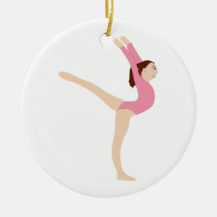 Gymnast-Mädchen Keramik Ornament