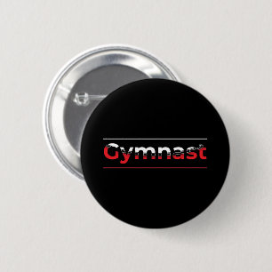 Gymnast - Minimalistisch Moderne Gymnastik - Wort Button