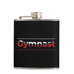 Gymnast - Minimalistisch Moderne Gymnastik - Wort Flachmann