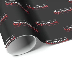 Gymnast - Minimalistisch Moderne Gymnastik - Wort Geschenkpapier