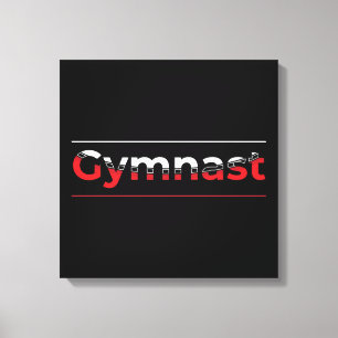 Gymnast - Minimalistisch Moderne Gymnastik - Wort Leinwanddruck