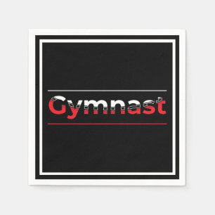 Gymnast - Minimalistisch Moderne Gymnastik - Wort Serviette