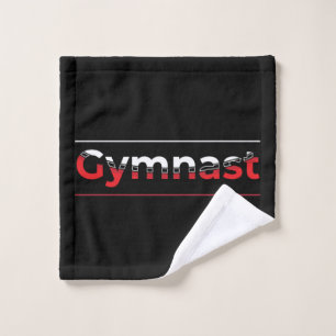 Gymnast - Minimalistisch Moderne Gymnastik - Wort Waschlappen