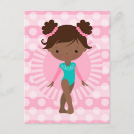 Gymnast - Niedlich Gymnastik Afrikanischer Amerika Postkarte