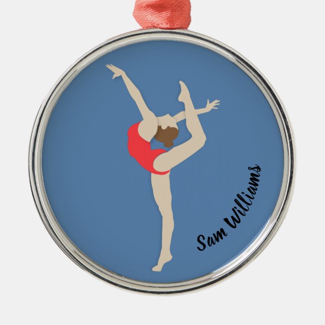 Gymnast Ornament Aus Metall (Vorne)